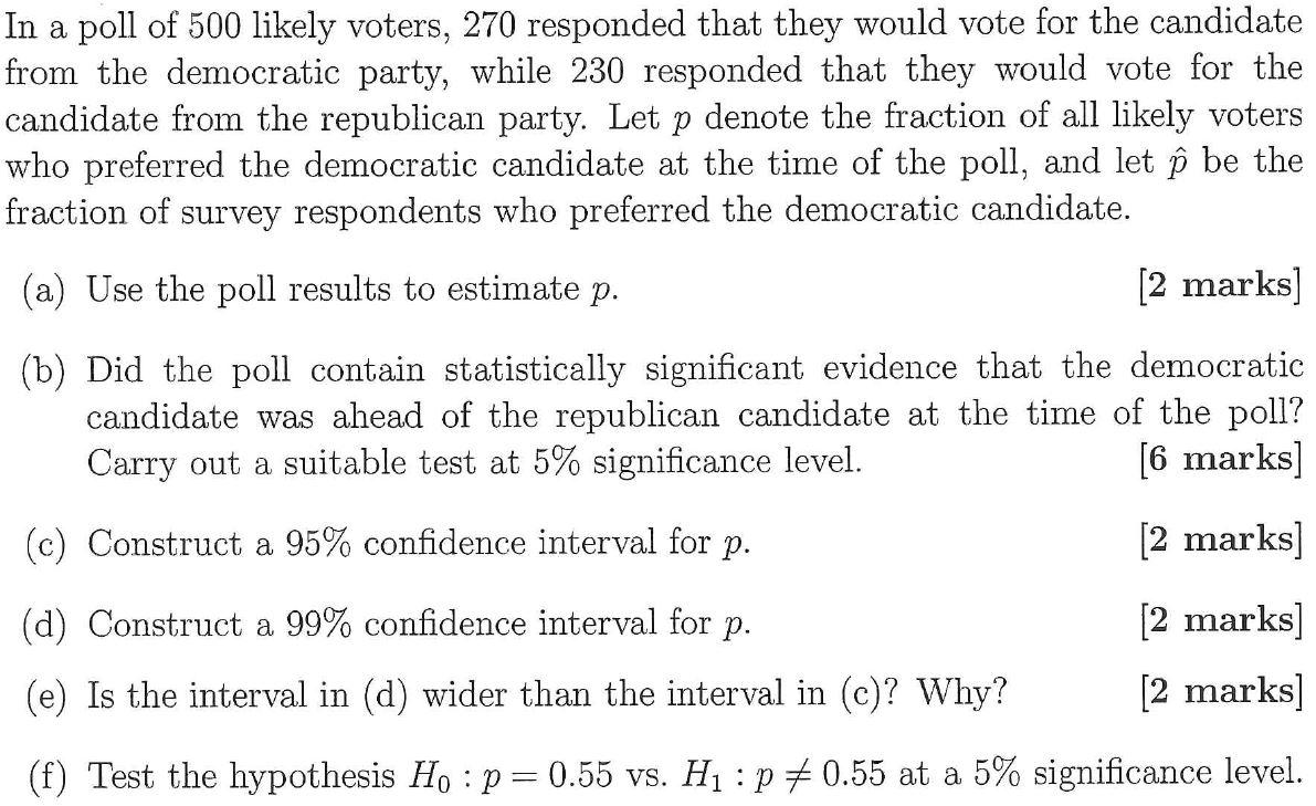 solved-in-a-poll-of-500-likely-voters-270-responded-that-chegg