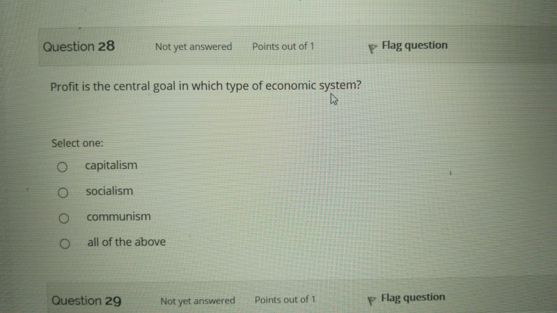 Solved Question 28 Not yet answered Points out of 1 Flag | Chegg.com