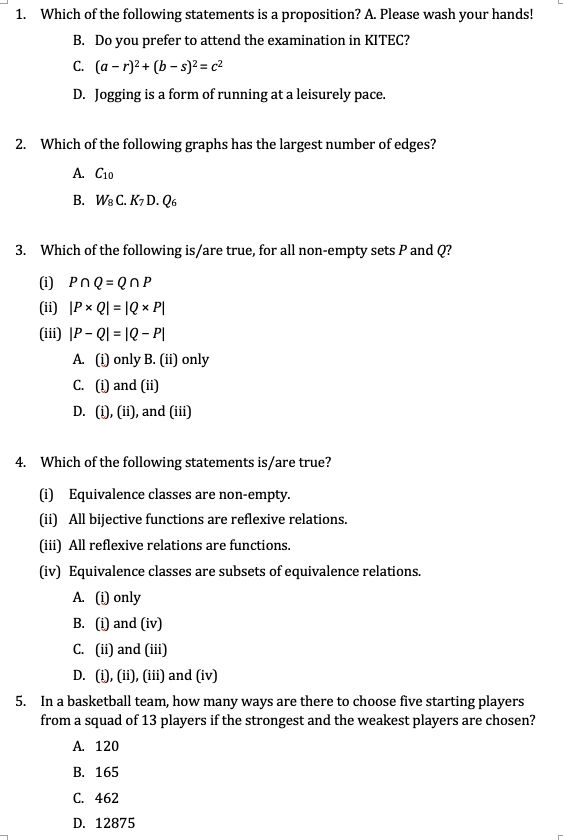 Solved 1. Which of the following statements is a | Chegg.com