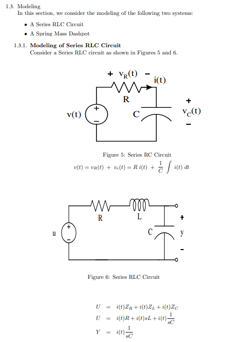Solved 1.3. Modeling In this section, we consider the | Chegg.com