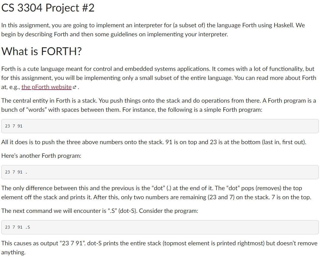 CS 3304 Project #2 In this assignment, you are going | Chegg.com