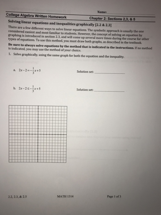 college algebra homework 1 2