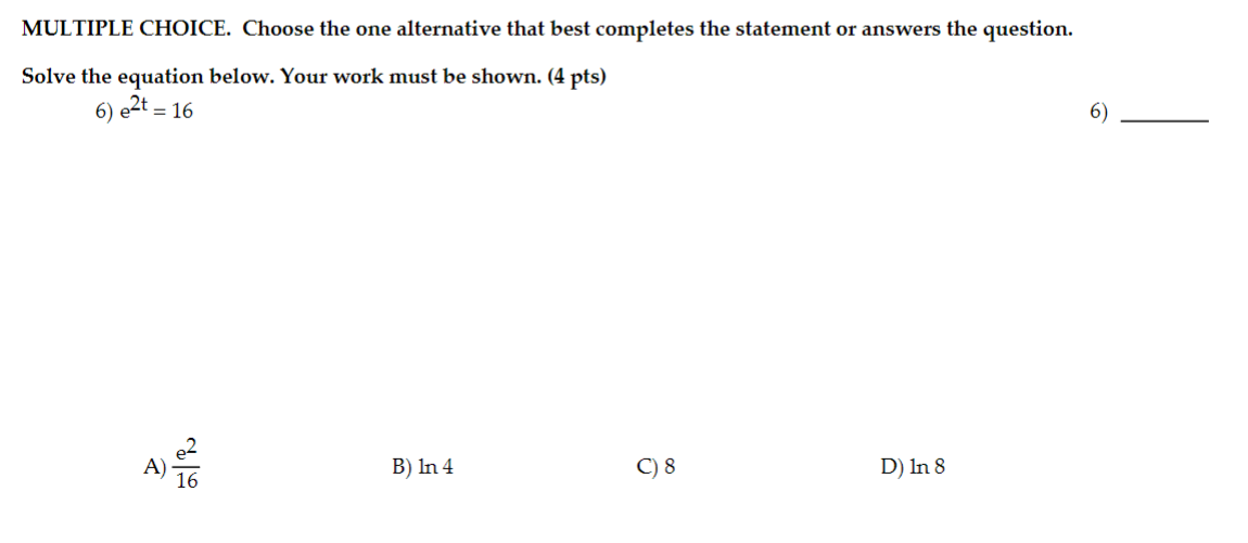 Solved Multiple Choice Choose The One Alternative That Best Chegg Solved Multiple Choice Choose The One Alternative That Best Chegg