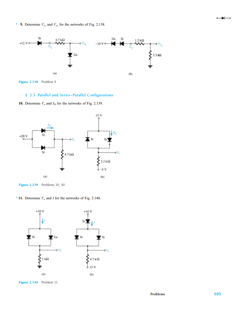 Solved 9. Determine Vo1 and Vo2 for the networks of Fig. | Chegg.com