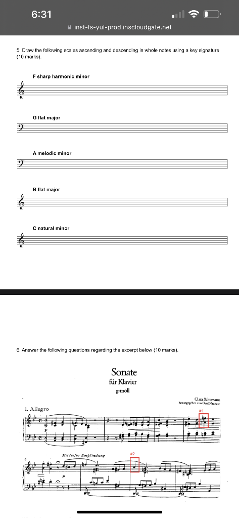 ascending and descending music