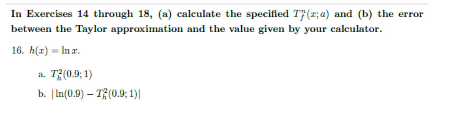 Solved In Exercises 14 Through 18, (a) Calculate The | Chegg.com