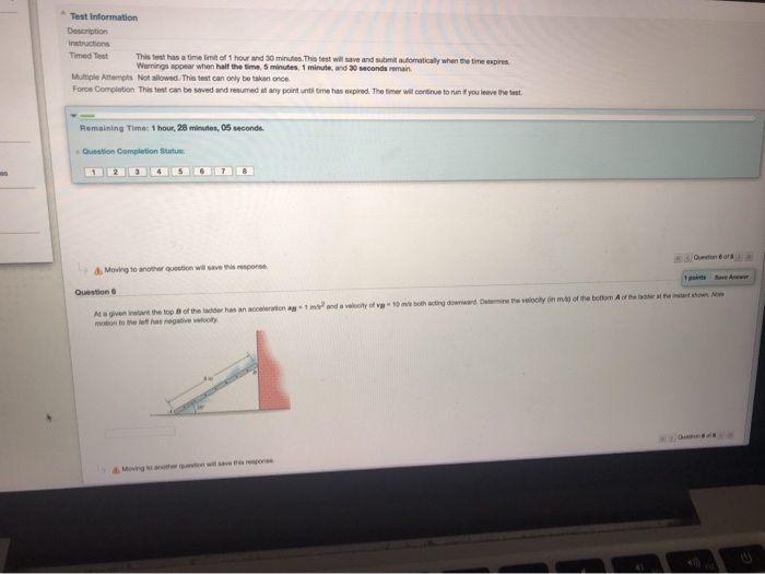 Solved Description Instructions Timed Test This test has a | Chegg.com