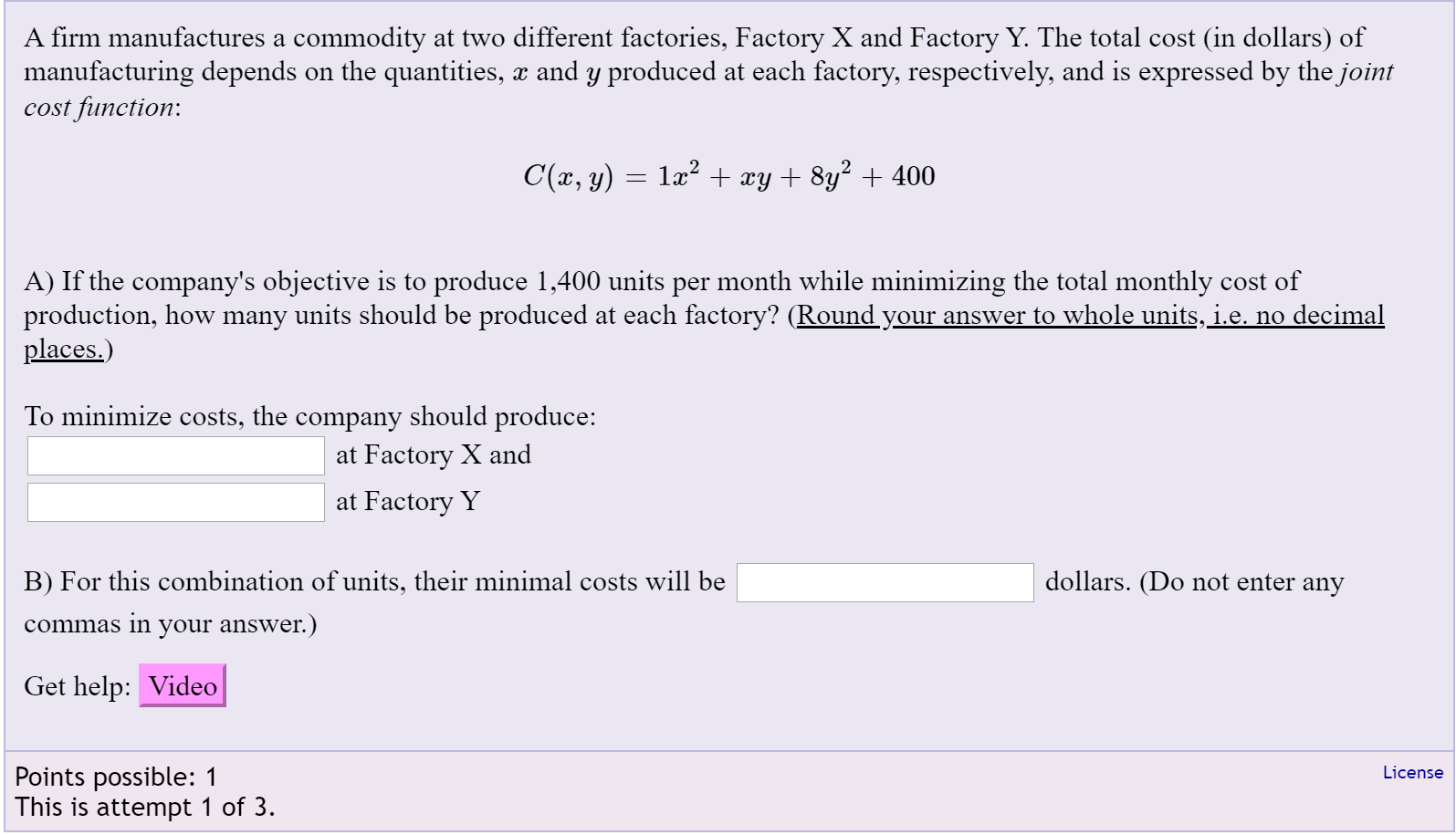 Solved A Firm Manufactures A Commodity At Two Different | Chegg.com