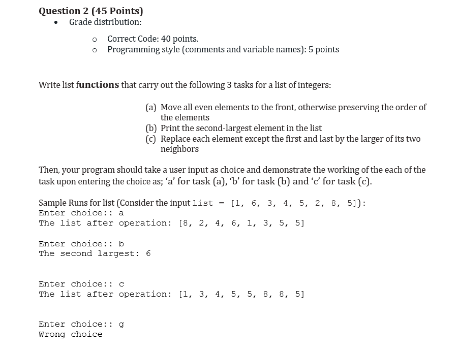 Solved note: solve it with phython and the output has to be | Chegg.com