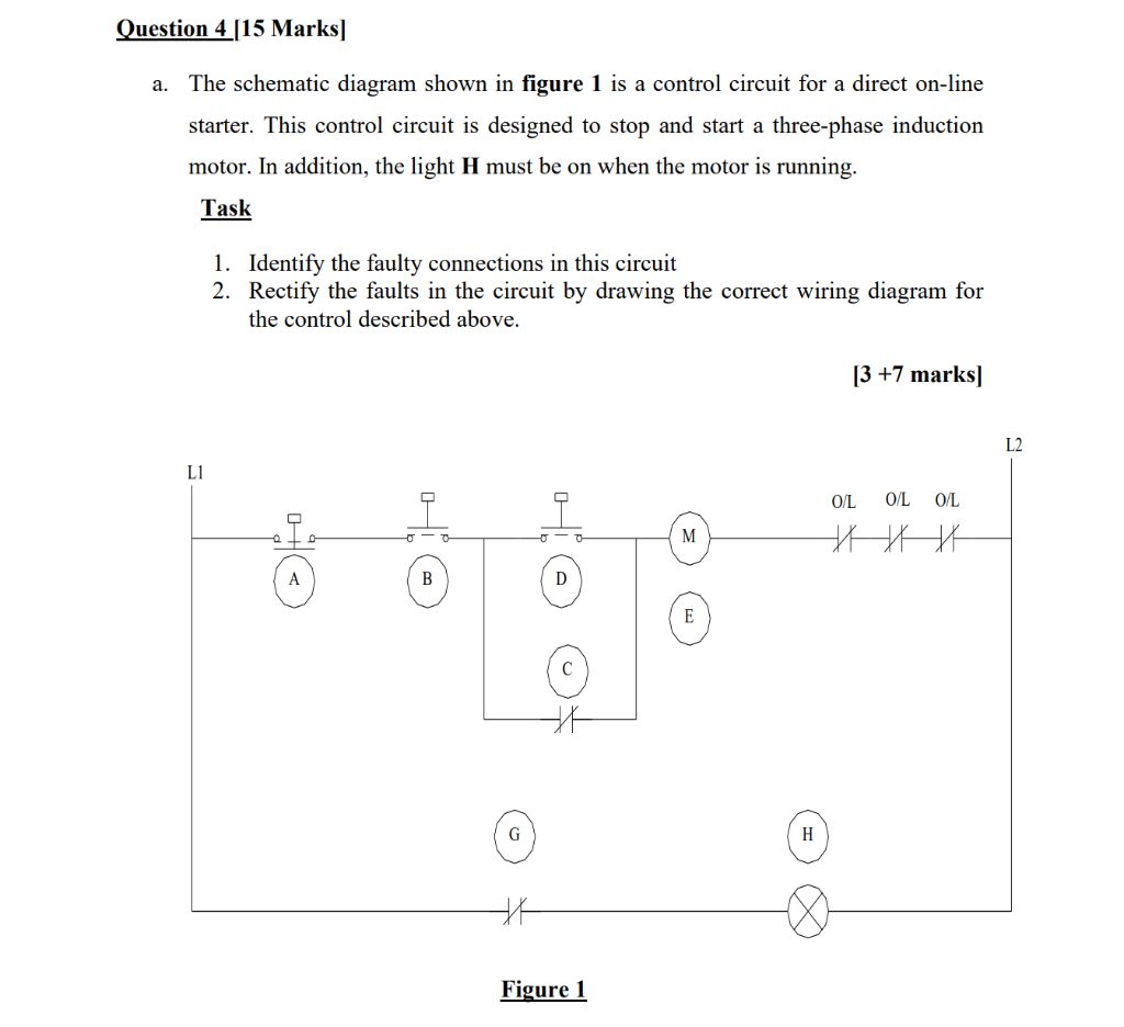 Solved a. The schematic diagram shown in figure 1 is a | Chegg.com