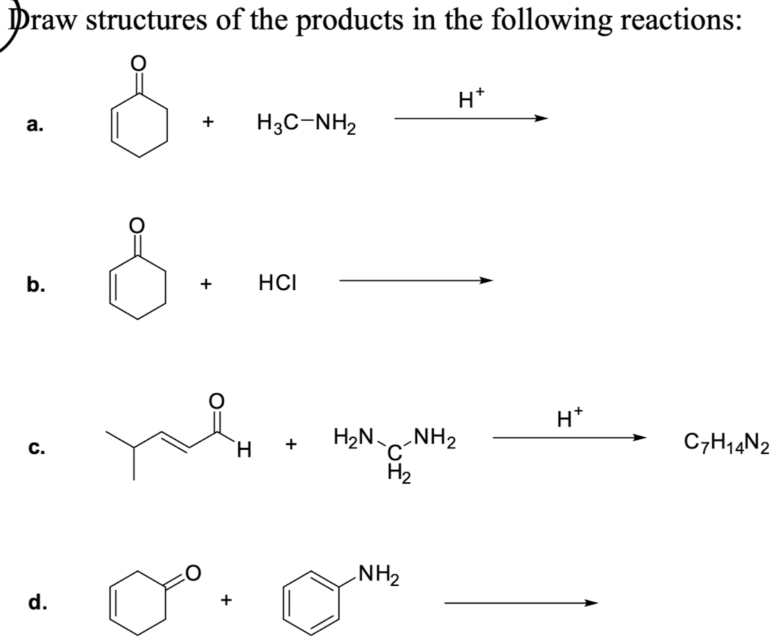 Solved Draw structures of the products in the following | Chegg.com