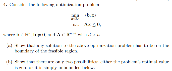 4. Consider The Following Optimization Problem | Chegg.com