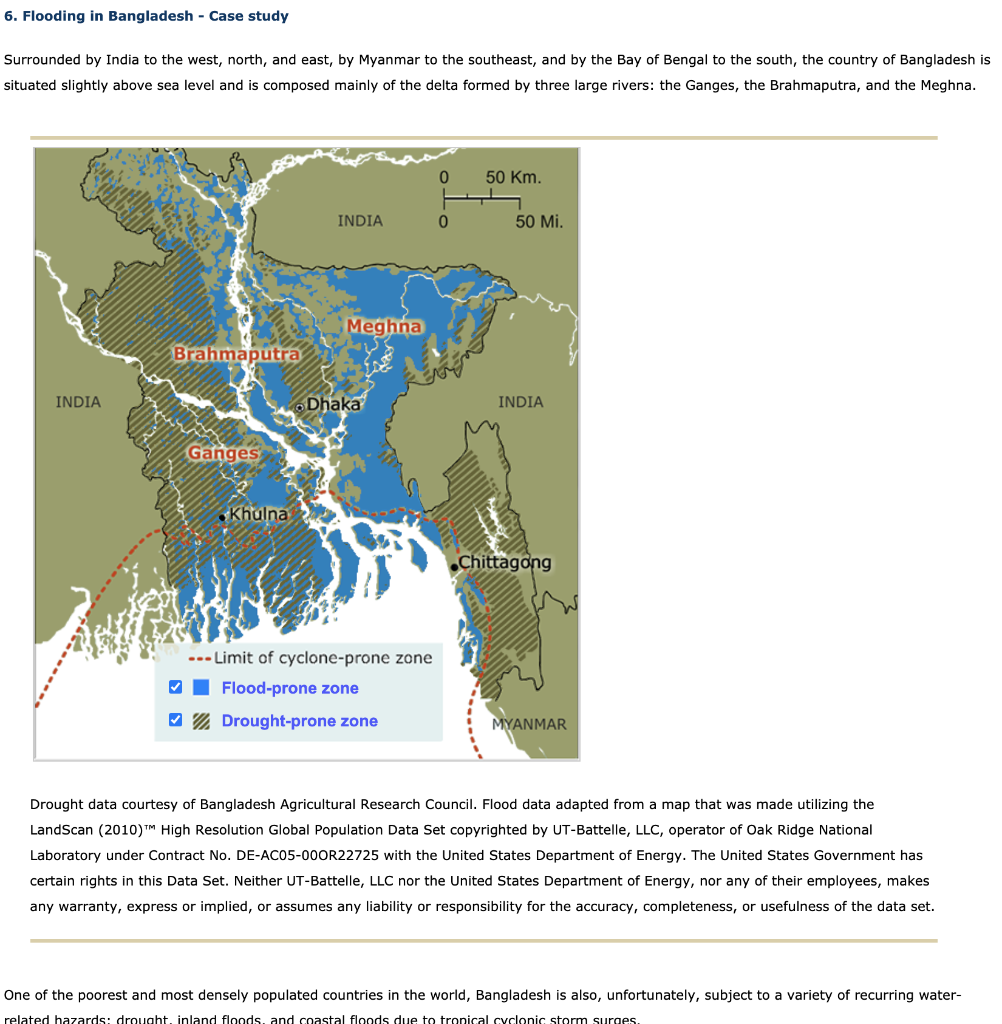 bangladesh flooding case study a level
