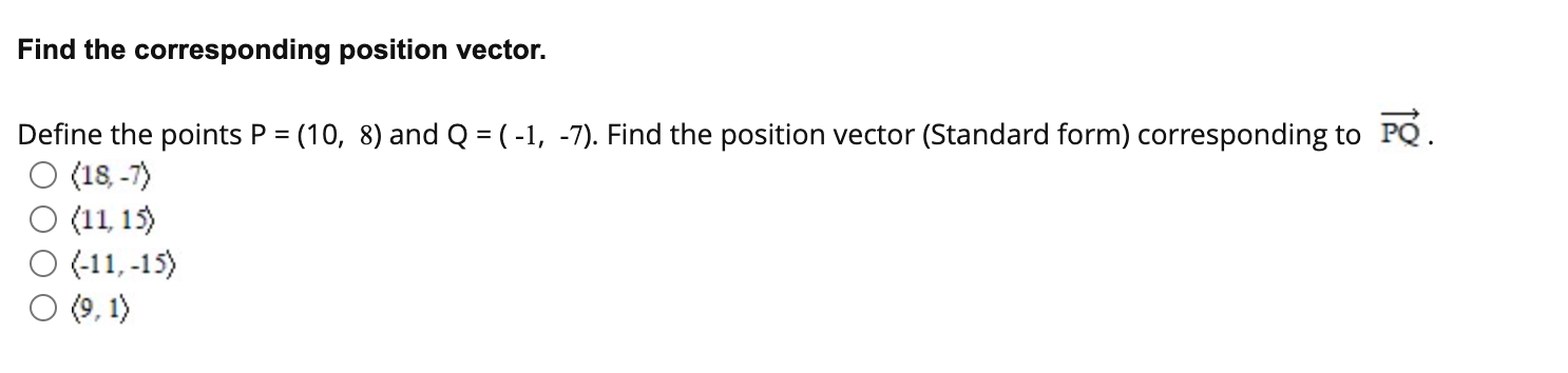 Solved Find the corresponding position vector. = Define the | Chegg.com
