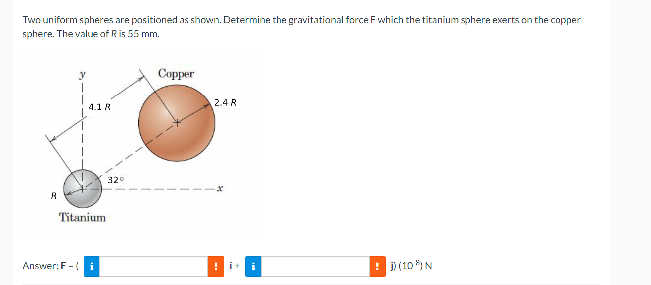 Solved Two uniform spheres are positioned as shown. | Chegg.com