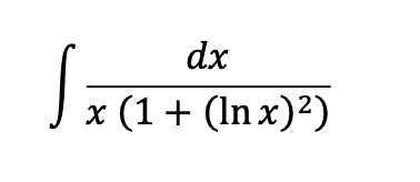 Solved zCv upp+ )* dx x (1 + (In x)2) | Chegg.com