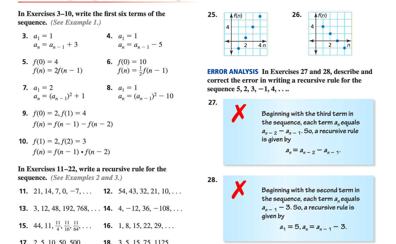 Solved In Exercises 3 10 Write The First Six Terms Of Th Chegg Com