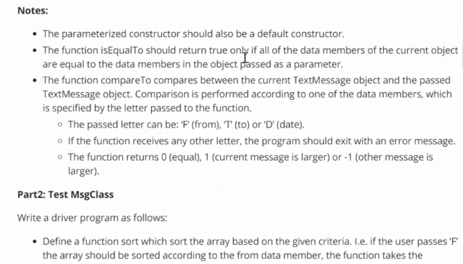 Solved Part1: Define Class In this lab, you will write a | Chegg.com