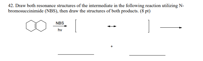 Solved 42. Draw both resonance structures of the | Chegg.com