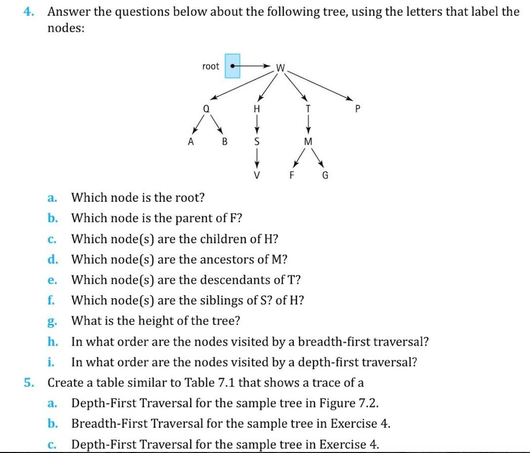 Solved 4. Answer the questions below about the following | Chegg.com