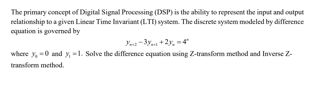 Solved The Primary Concept Of Digital Signal Processing | Chegg.com ...