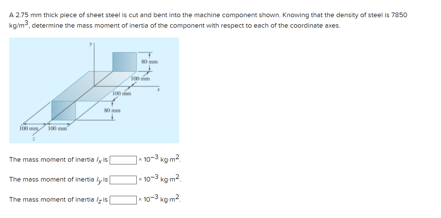 Solved A 2.75 mm thick piece of sheet steel is cut and bent