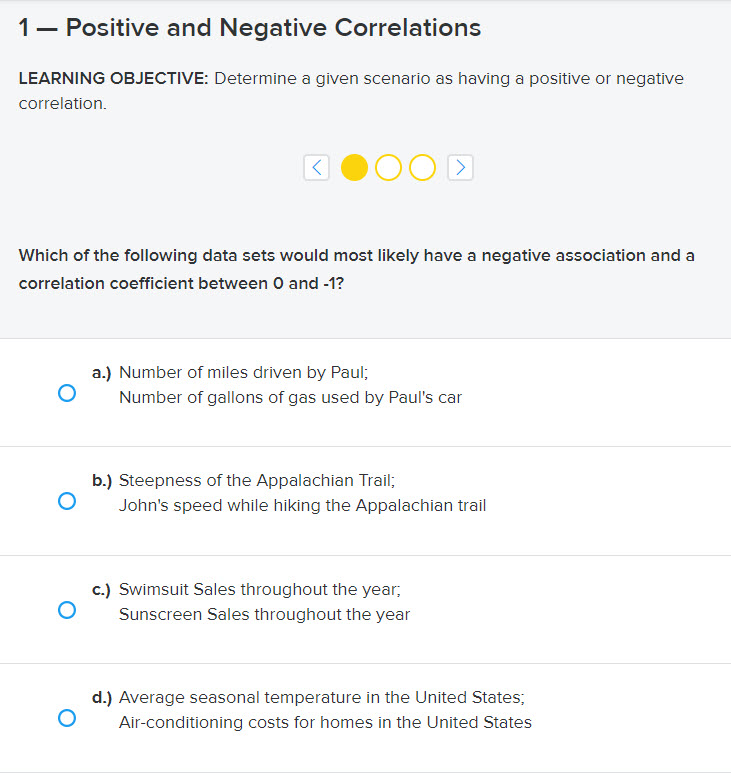 Solved: 1 - Positive And Negative Correlations LEARNING OB... | Chegg.com