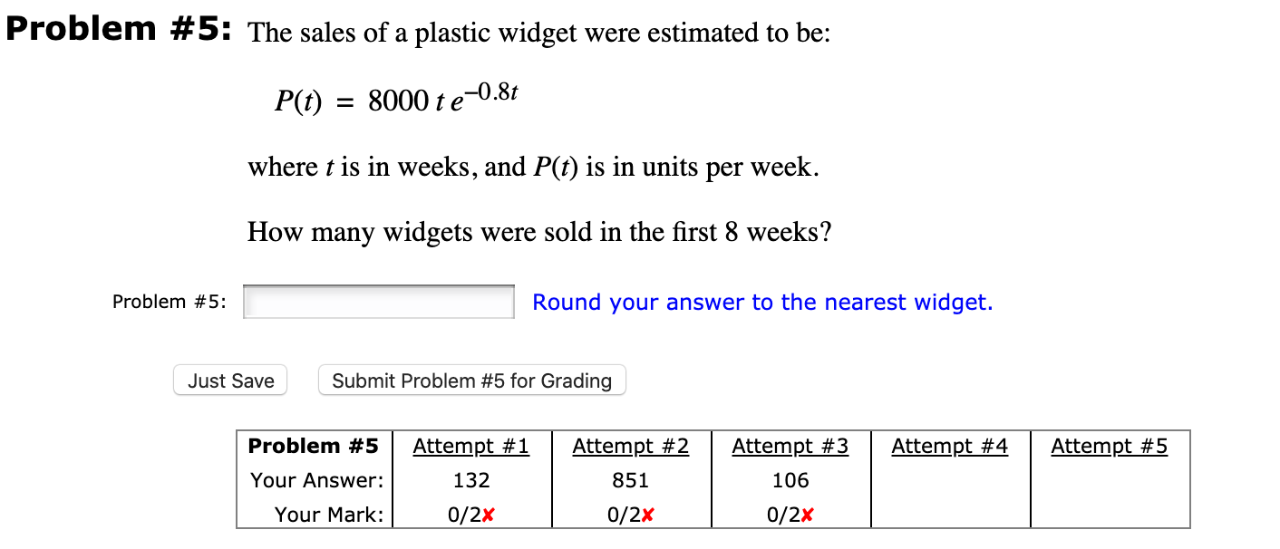 Solved Problem #5: The sales of a plastic widget were | Chegg.com