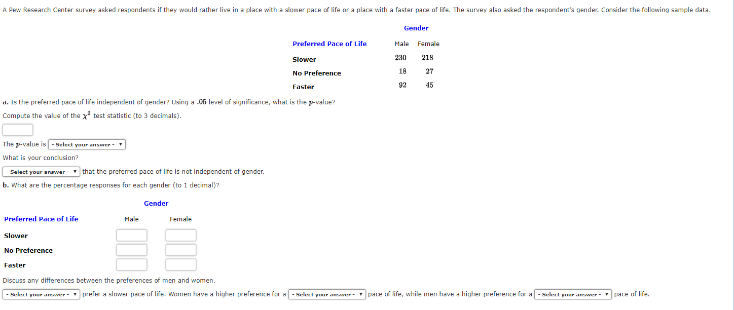 Solved A Pew Research Center Survey Asked Respondents If | Chegg.com