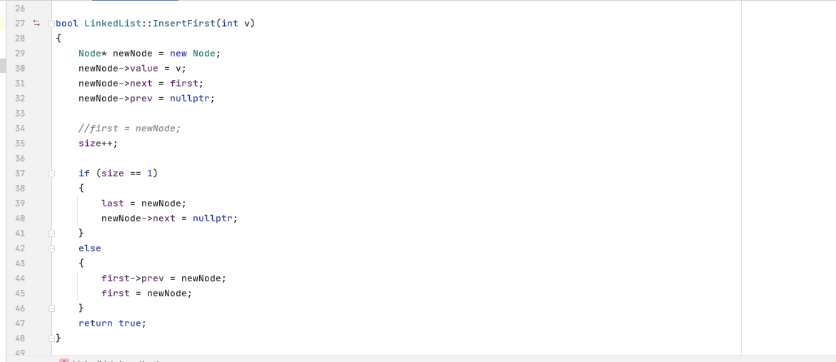 Solved Test 2: Inserting elements at the beginning of the | Chegg.com
