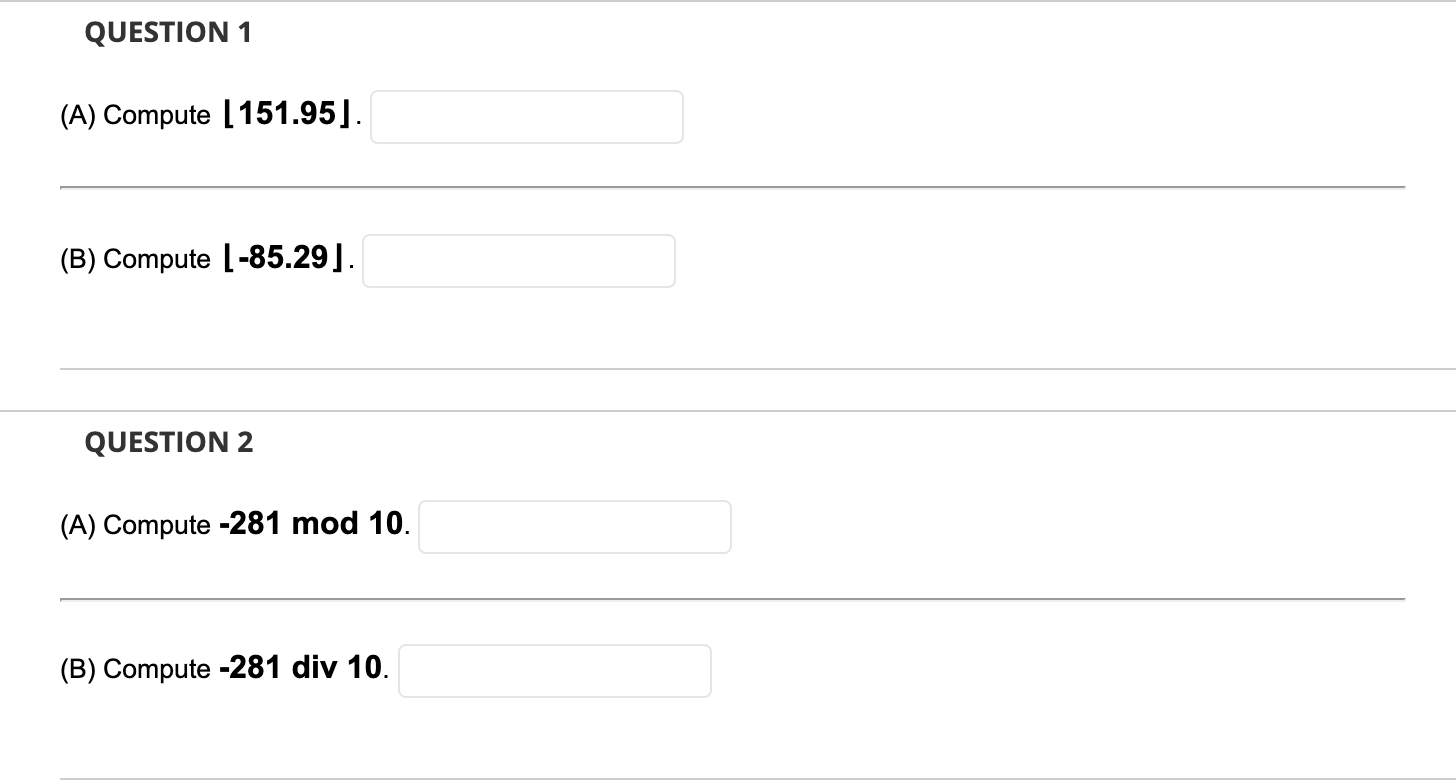 Solved QUESTION 1 (A) Compute [ 151.95]. (B) Compute | Chegg.com