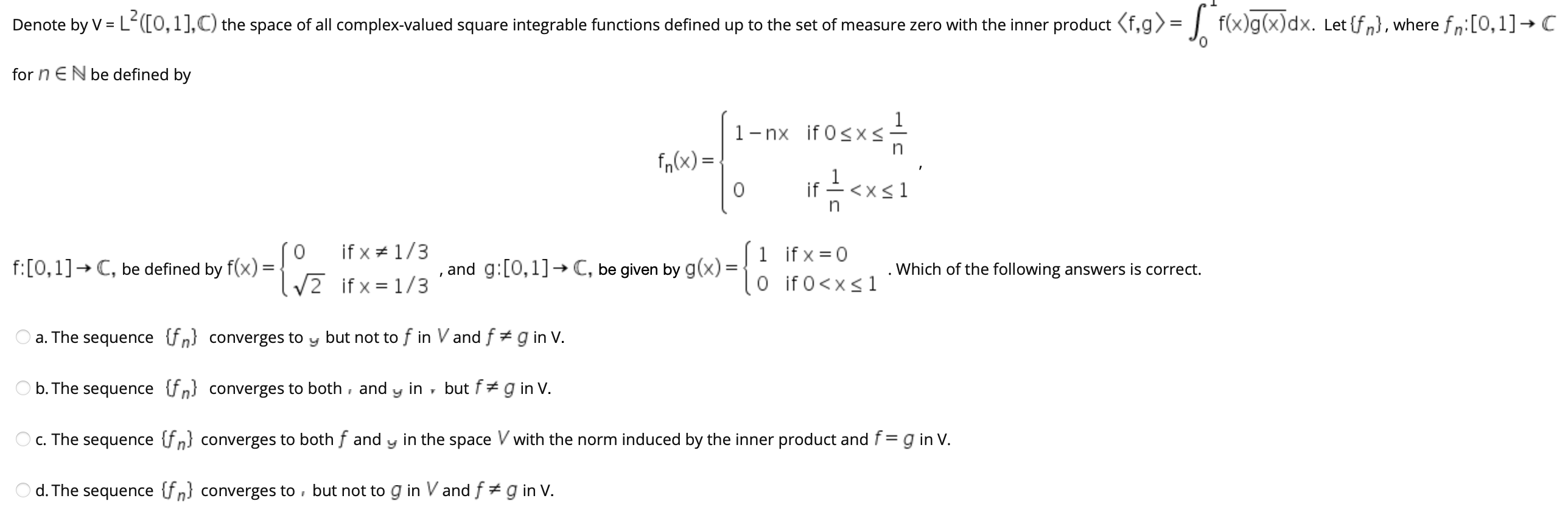 Denote by v = Ł?([0,1],C) the space of all complex | Chegg.com