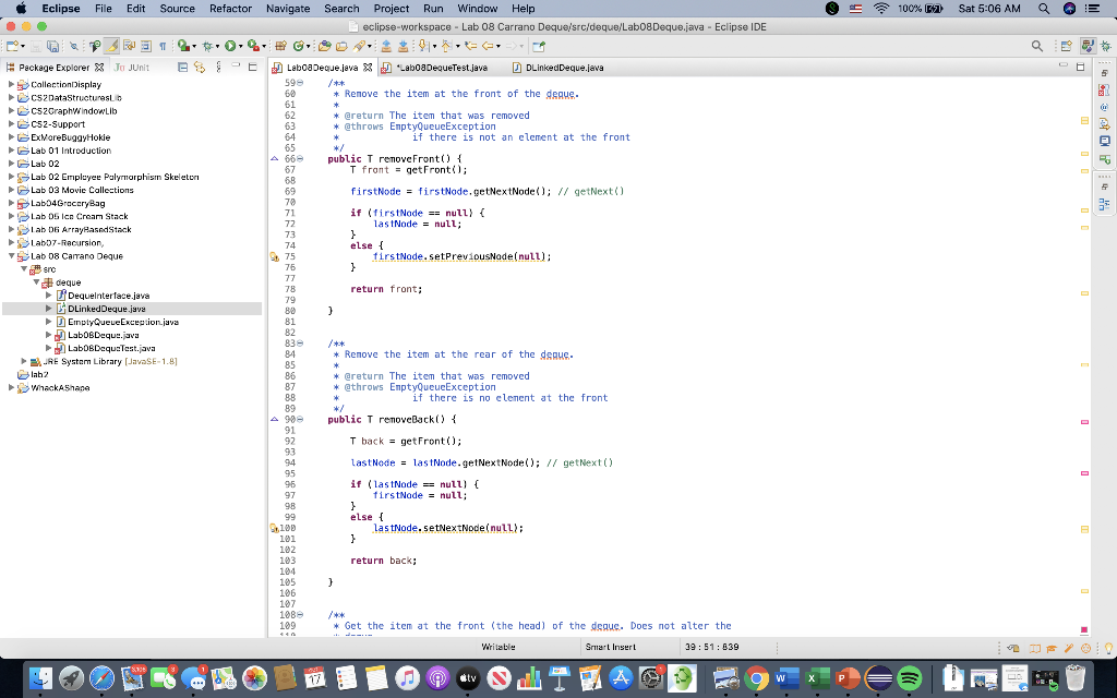 The project for this lab | Chegg.com