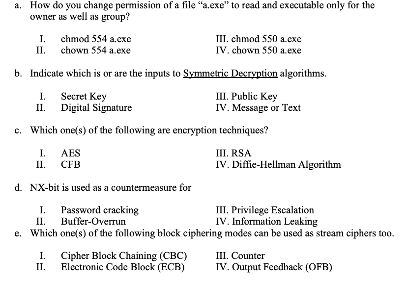 Solved How Do You Change Permission Of A File A Exe To Chegg Com