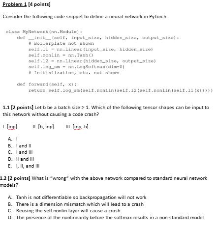 Solved Problem 1 [4 ﻿points]Consider the following code | Chegg.com