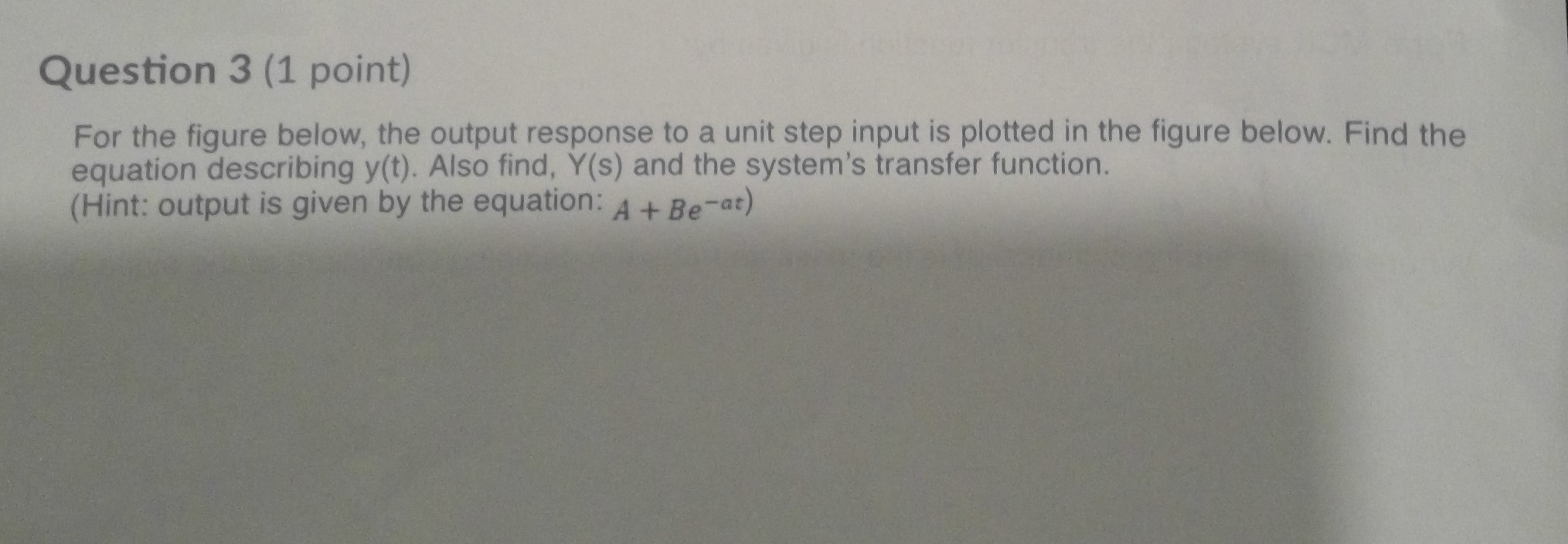 Solved Question 3 (1 point) For the figure below, the output | Chegg.com