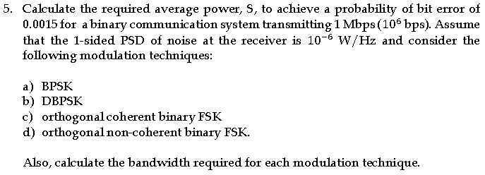 Solved 4. What is the probability of symbol error, PE(M), | Chegg.com