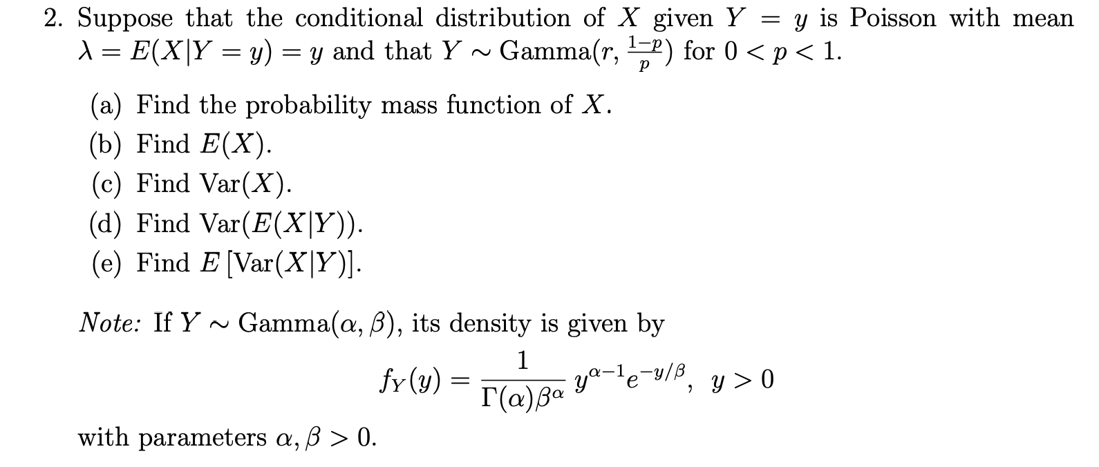 Solved 2 Suppose That The Conditional Distribution Of X Chegg Com