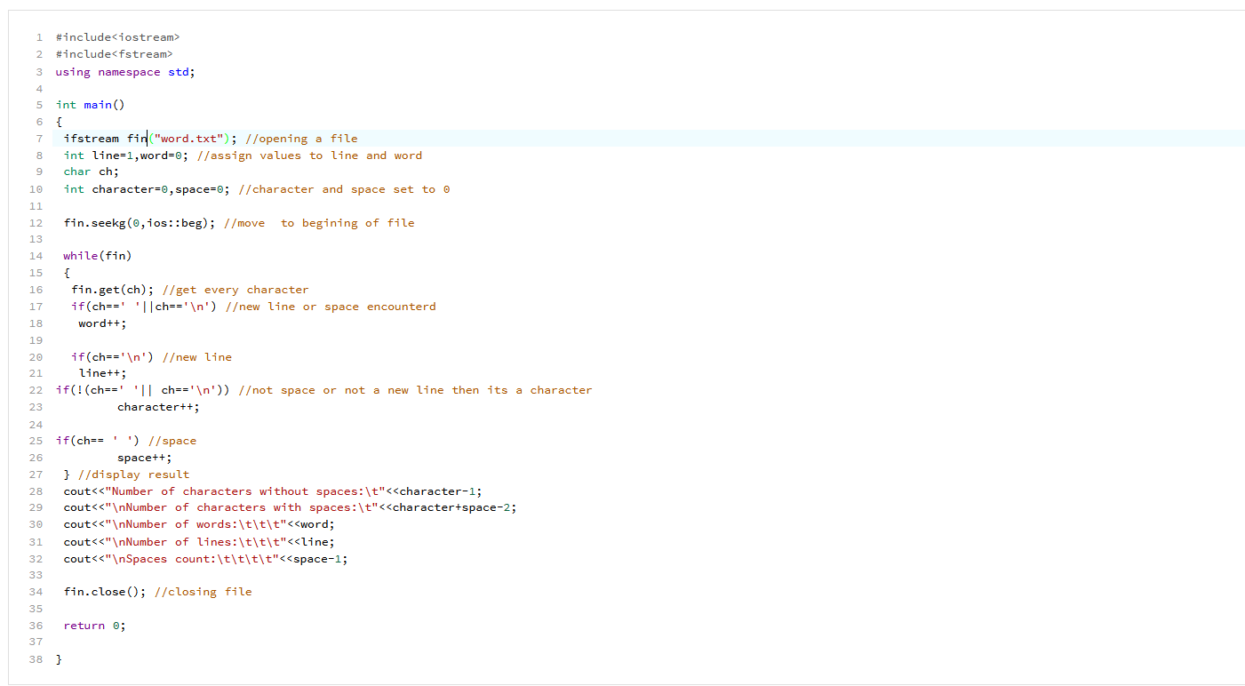 Solved Write a C++ program that reads a file named words.txt | Chegg.com
