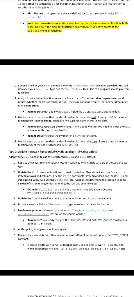Assignment 3 Overview A program such as the game made | Chegg.com