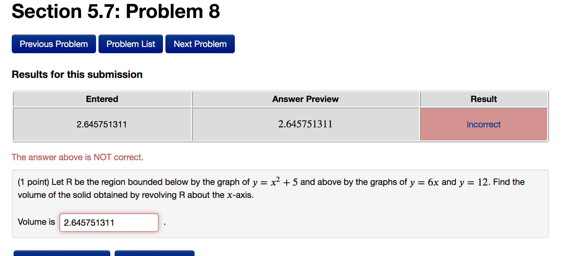 Solved Results for this submission Entered Answer Preview | Chegg.com