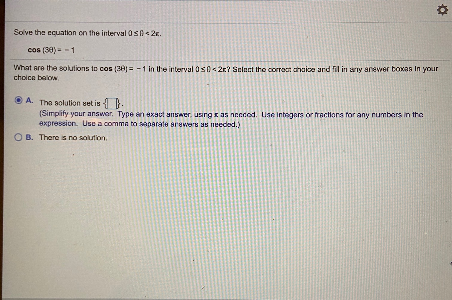 Solved Solve the equation on the interval 0 so