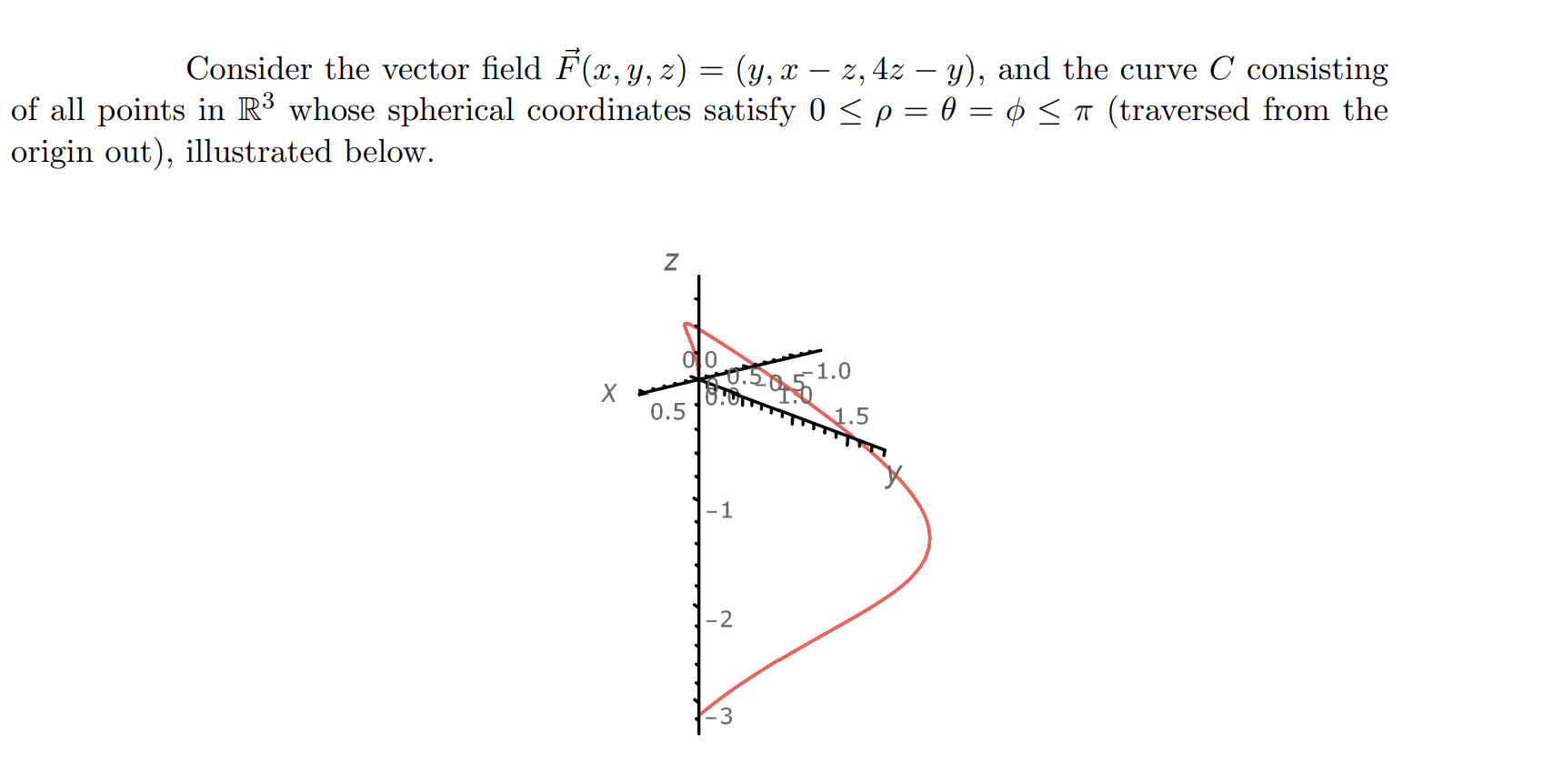 Solved Consider The Vector Field F X Y Z Y X−z 4z−y And