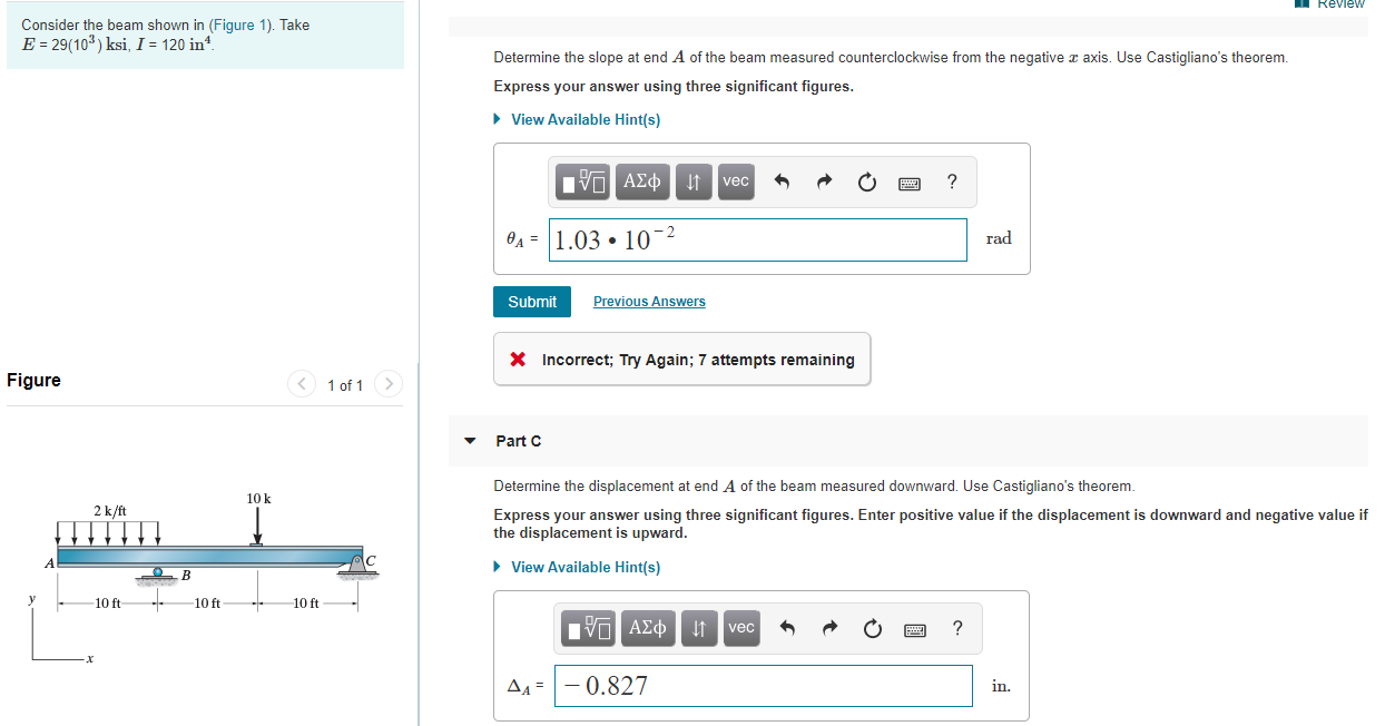 Solved 11 Review Consider the beam shown in (Figure 1). Take | Chegg.com