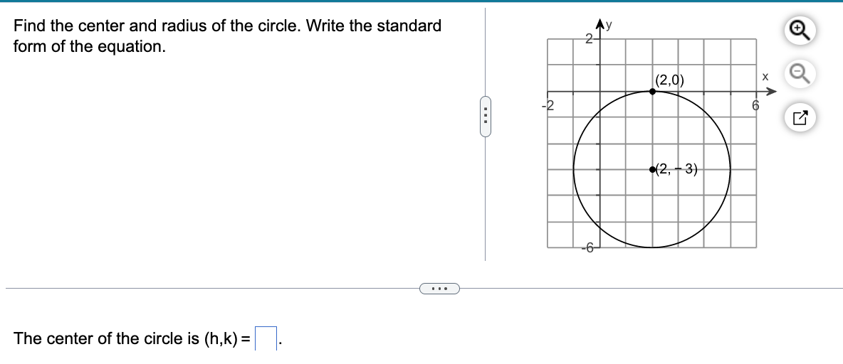 Solved Find the center and radius of the circle. Write the