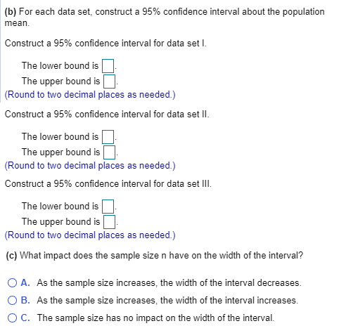 Solved (a) Compute the sample mean of each data set. | Chegg.com