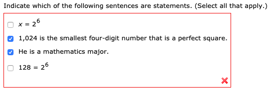 Solved: Indicate Which Of The Following Sentences Are Stat... | Chegg.com