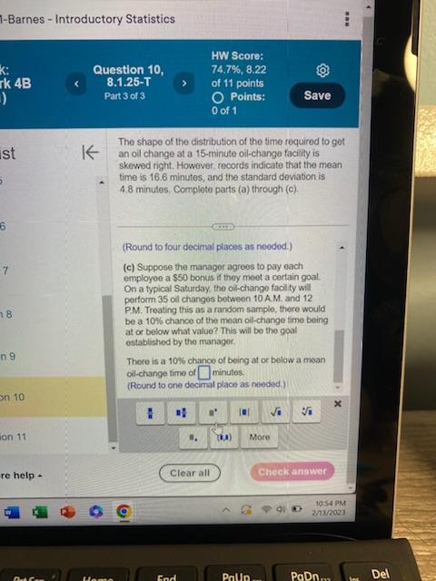 Solved I-Barnes - Introductory Statistics The shape of the | Chegg.com