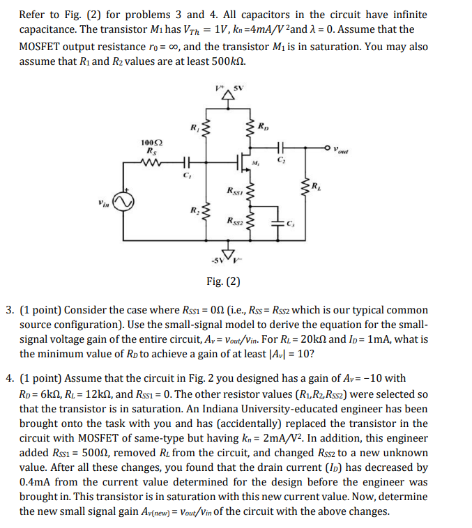 Solved Refer to Fig. (2) for problems 3 and 4 . All | Chegg.com