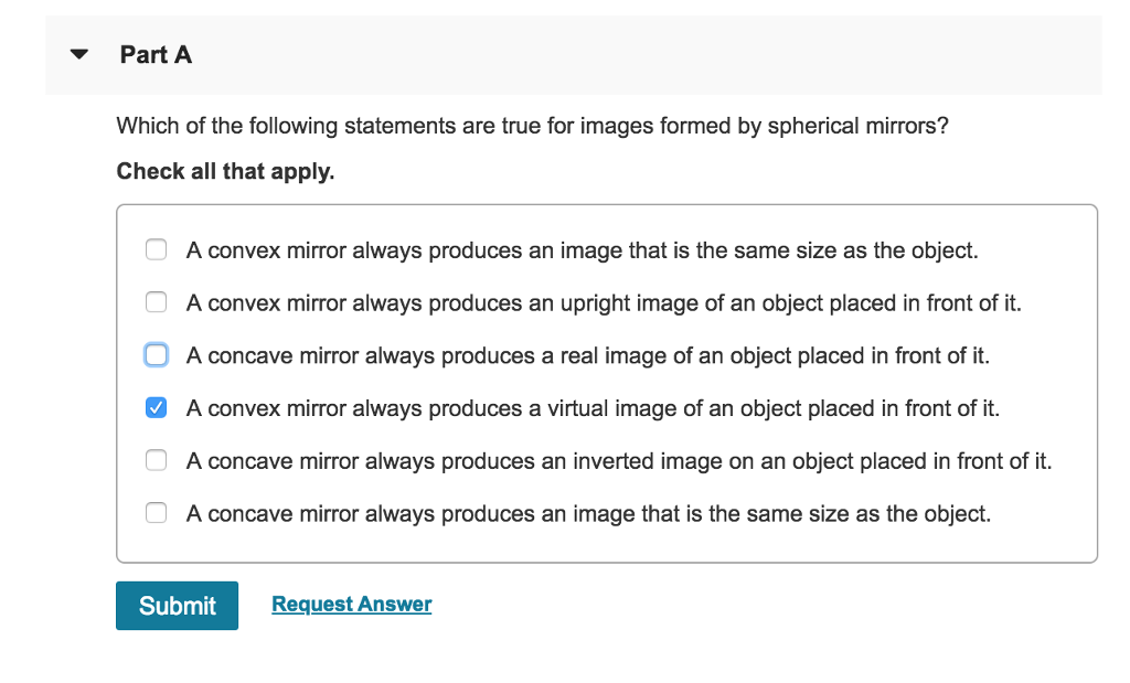 Solved Part A Which of the following statements are true for